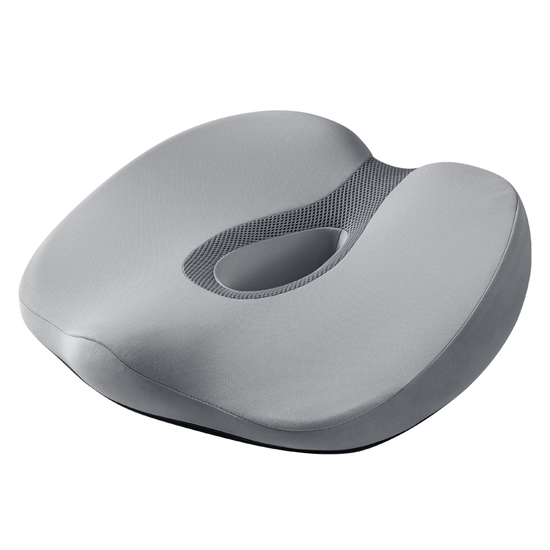 PPW贝壳坐垫办公室椅垫竹炭款海岩灰(430*400*65/115mm)/个 海岩灰