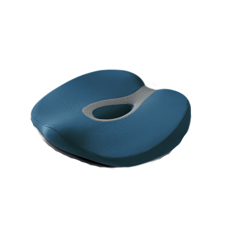 PPW贝壳坐垫办公室椅垫竹炭款深海蓝(430*400*65/115mm)/个 深海蓝