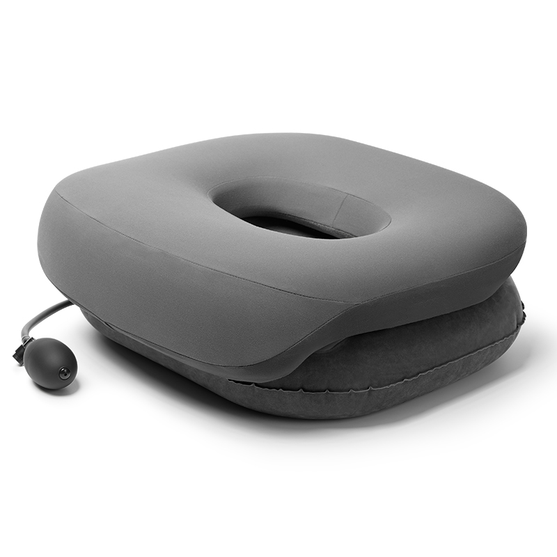 PPW充气中空坐垫办公室椅垫竹炭气动款石墨灰(410*400*55/105mm)/个 石墨灰