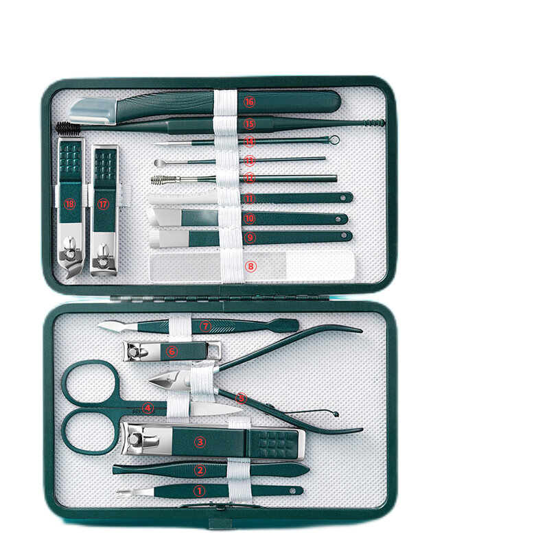 Creative Art指甲刀 18件套 GQ4240404（Z07）(单位：套) 绿色