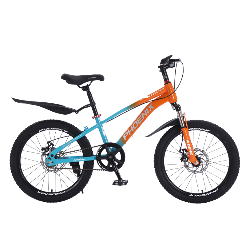 凤凰20寸单速山地自行车-星际（辐条轮）（单位：辆） 橙蓝色
