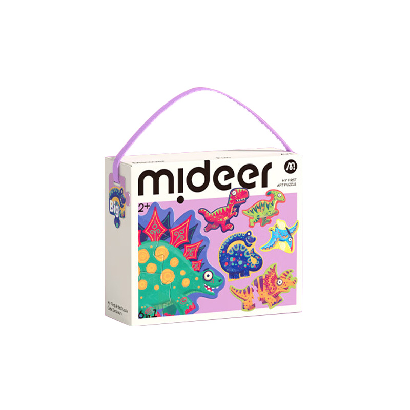 弥鹿（MiDeer）宝宝的第一套艺术家拼图（单位：盒） 幼幼恐龙MD1460