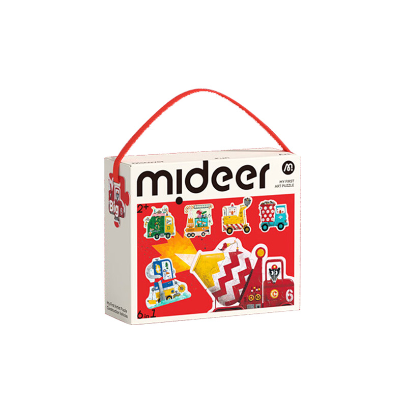 弥鹿（MiDeer）宝宝的第一套艺术家拼图（单位：盒） 工程小车MD1459