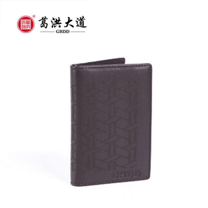 葛洪大道  GHDD-00409男士牛皮卡包棕咖色（单位：个） 棕色