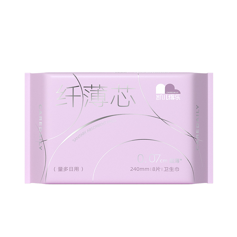 凯儿得乐（care daily）纤薄卫生巾系列（单位：包) 白色 日用240mm*8片/包