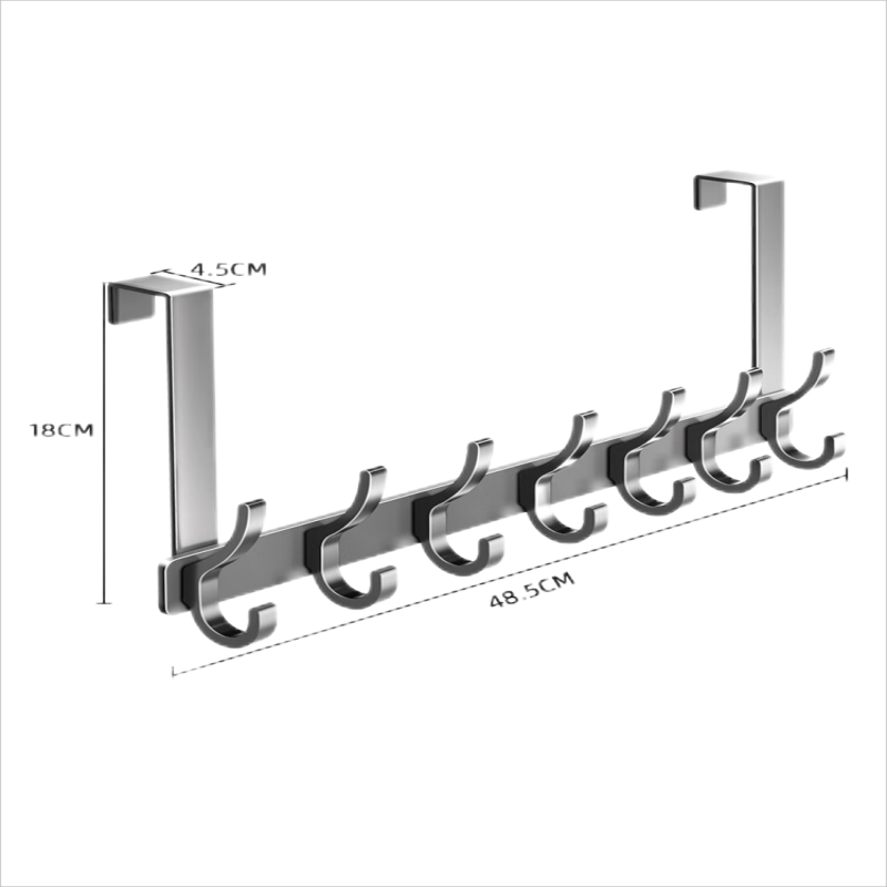 创艺老匠 门后挂钩 枪灰色带7个钩 SN5231004(单位：个)  