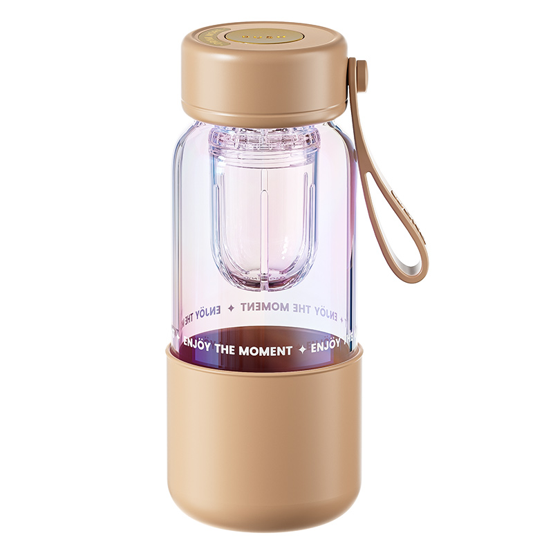 waka waka 磁弹泡茶玻璃杯500ml swc-2014（单位：个） 棕色