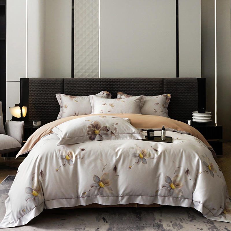 雅鹿60支贡缎长绒棉四件套2*2.3米（单位：床） 觅海