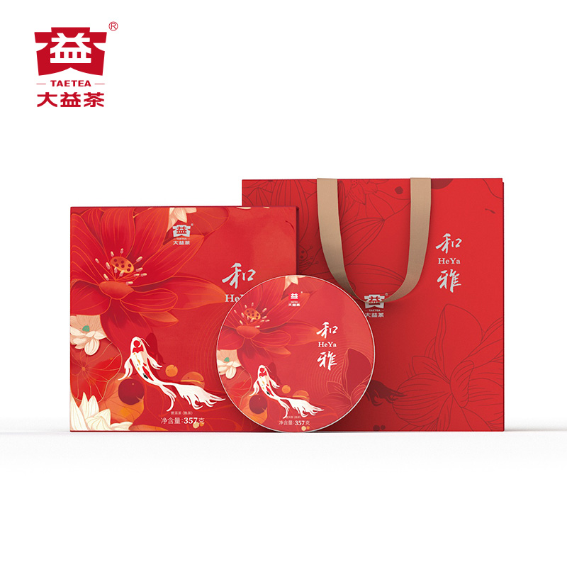 大益和雅普洱熟茶礼盒357g单位：盒 红色