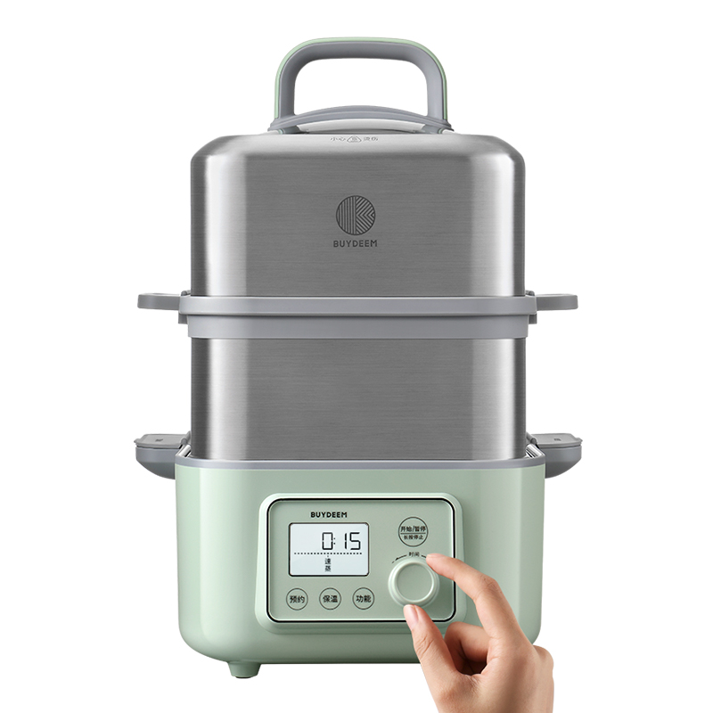 北鼎 升级版 多功能电蒸锅电炖锅蒸煮预约自动断电家用多用途锅（单位：个) 浅杉绿