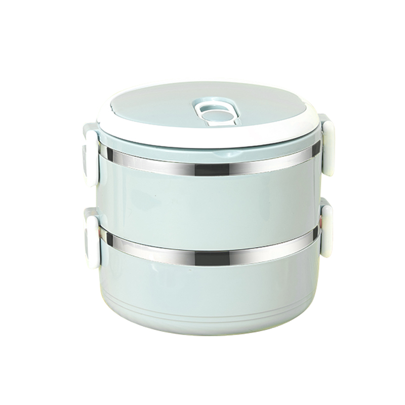 沃德百惠（WORTHBUY） G20115-G2 不锈钢双层饭盒（单位：个） 天蓝色