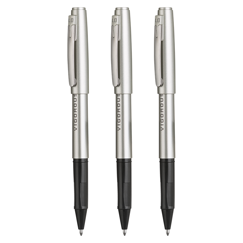 齐心 GP169 低重心大笔划签字笔 子弹头 1.0mm 12支/盒 黑色