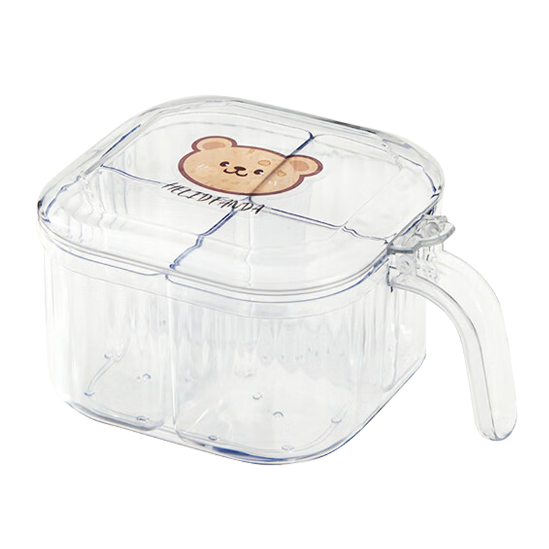 沃德百惠 G21805-ZY1 厨房佐料调味瓶四合一收纳盒（单位：个） 透明色