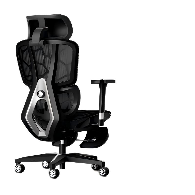 傲风G5电竞椅人体工学椅电脑椅办公椅人工力学座椅游戏椅久坐舒服椅子 无脚托（台） 银色