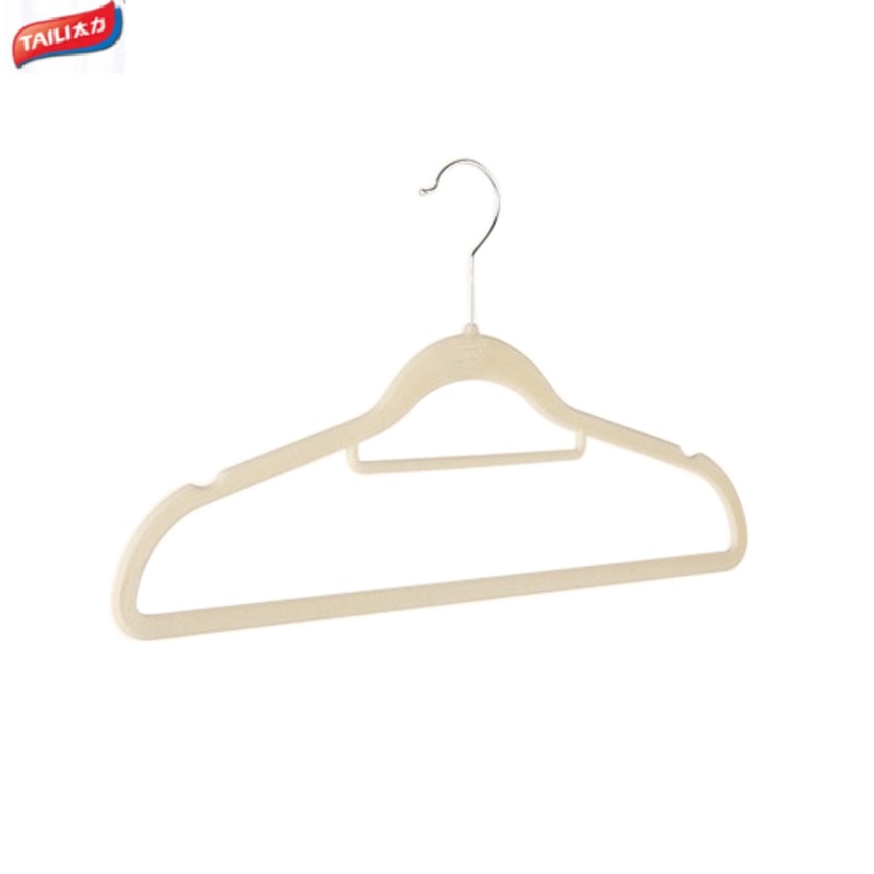 太力植绒衣架 （10个装）米色 AT537（单位：组）  