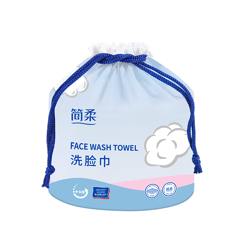 简柔（JianRou）卷装纯棉珍珠纹洗脸巾（70段/卷）1卷装（单位：卷） 白色