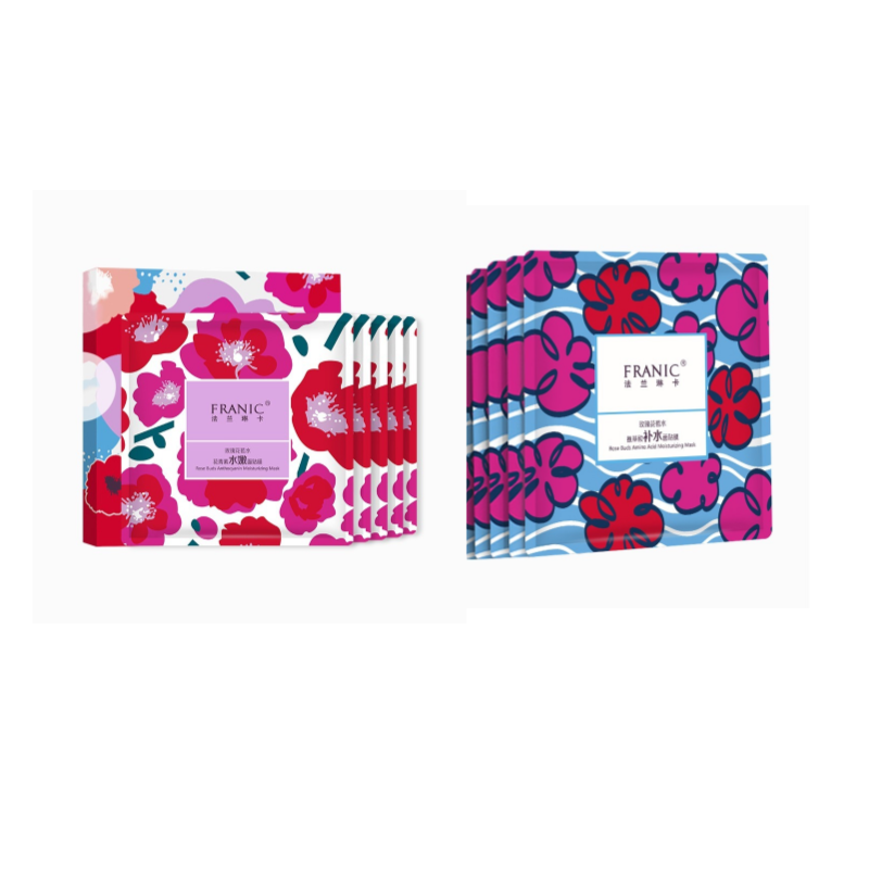 法兰琳卡（FRANIC） 面膜 套装 30片（氨基酸3盒*5片+花青素3盒*5片） 玫瑰红色（单位：组）