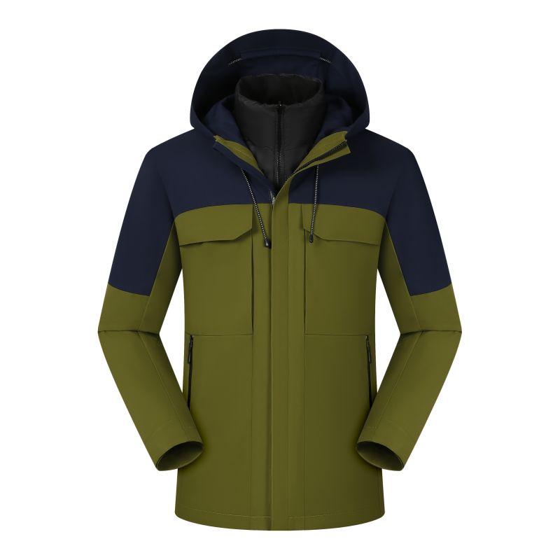 橄榄绿拼藏青男女同款男女同款