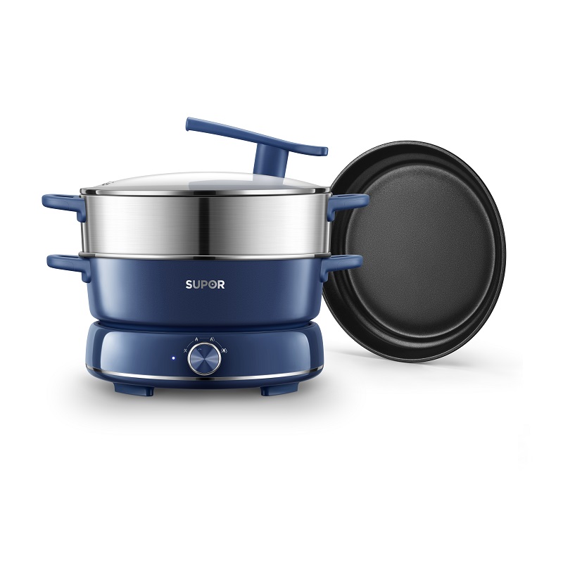 苏泊尔（SUPOR）电火锅分体式蒸煮电炒锅 6L多用途锅H30YK856A/台 蓝色