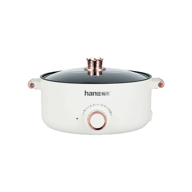 翰乐多功能电煮锅ES-131A 32cm（单位：套） 米白色