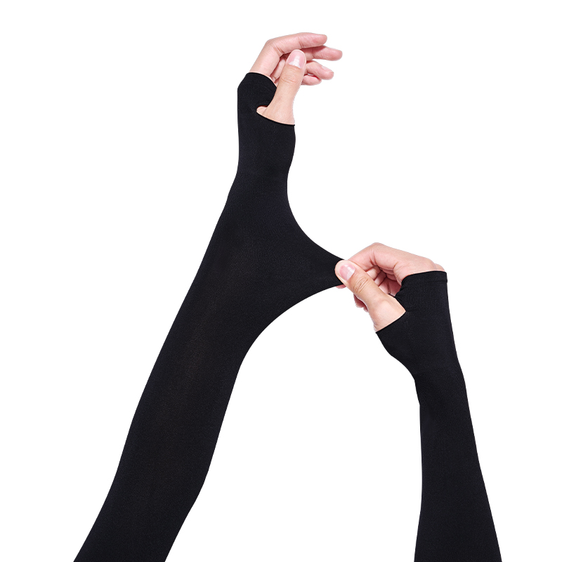 尚烤佳冰袖男【四只装】防晒袖套女冰丝袖夏季骑行钓鱼开车护臂篮球袖 套 SKJ-652 黑色