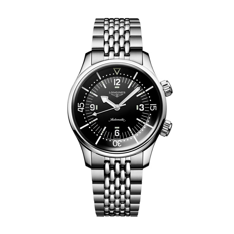 浪琴Longines 经典复刻传奇潜水系列机械手表男表 L3.764.4.50.7（单位1块） 黑色