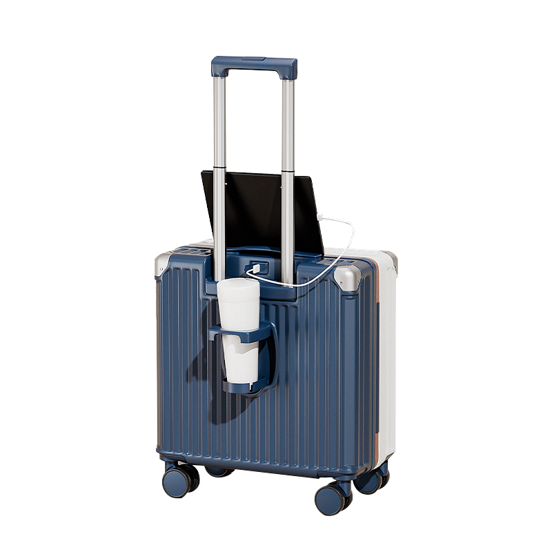 途帮（TOBOOG）多功能便携登机箱282 18寸/个 蓝白拼色 18寸