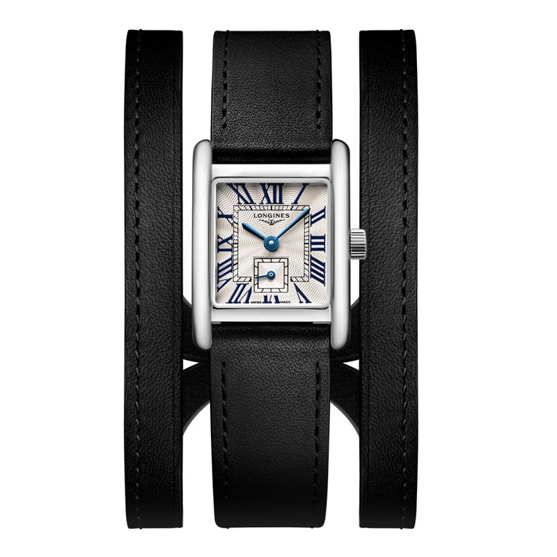浪琴Longines 迷你黛绰维纳系列官方马术石英手表女表 L5.200.4.71.0（单位1块） 黑色