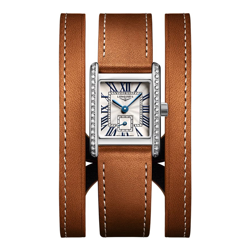 浪琴Longines 迷你黛绰维纳系列官方马术石英手表女表 L5.200.0.71.0（单位1块） 棕色