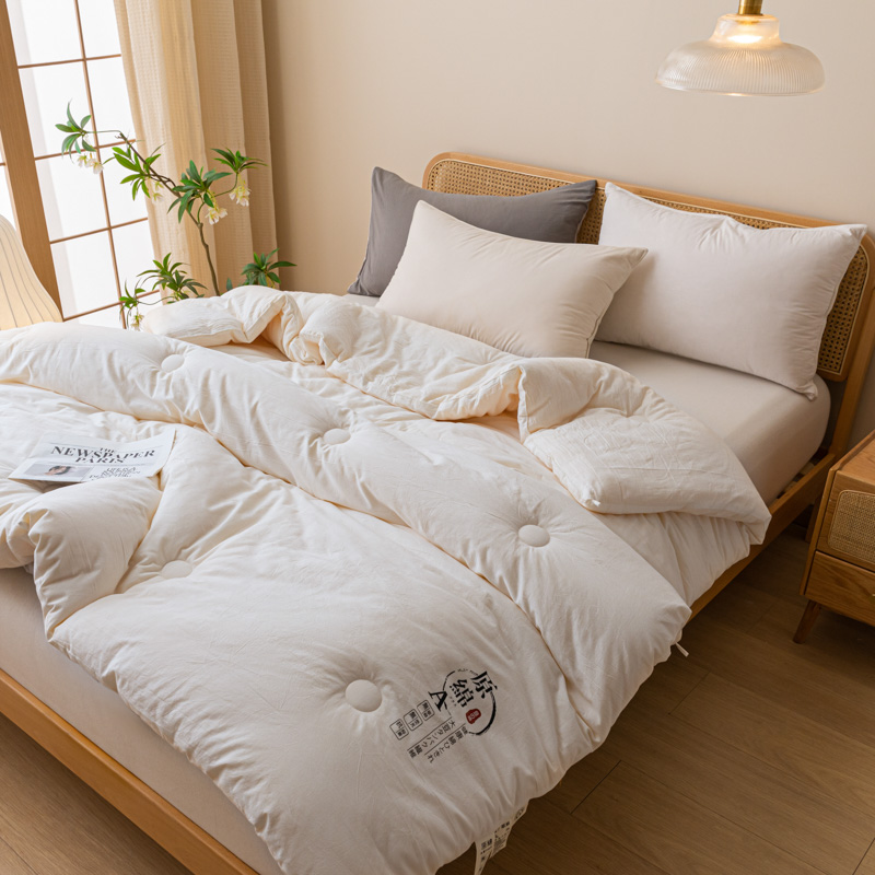 紫韵原棉大豆被200*230CM   单位：（床） 象牙色 200*230CM