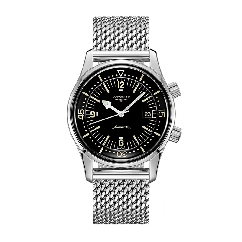 浪琴Longines 经典复刻传奇潜水系列机械手表男表 L3.774.4.50.6（单位1块） 黑色