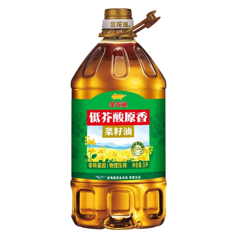 金龙鱼低芥酸原香菜籽油5L（单位：桶） 浅杉绿