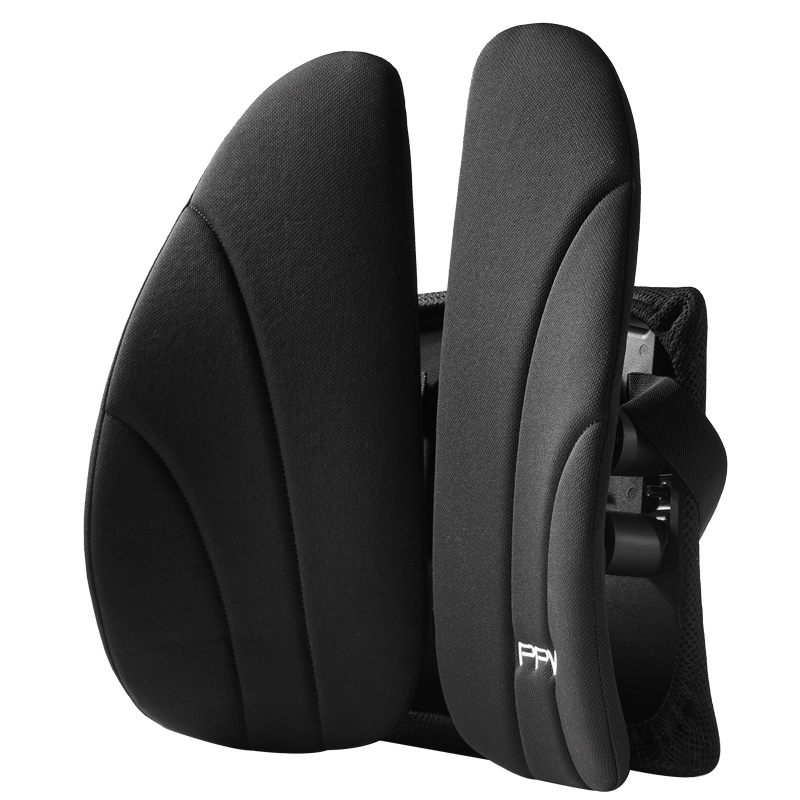 PPW 人体工学腰垫汽车腰靠办公室靠垫减压车座腰枕座椅椅子四季通用 【舒适网布款】经典款单位：个 黑色