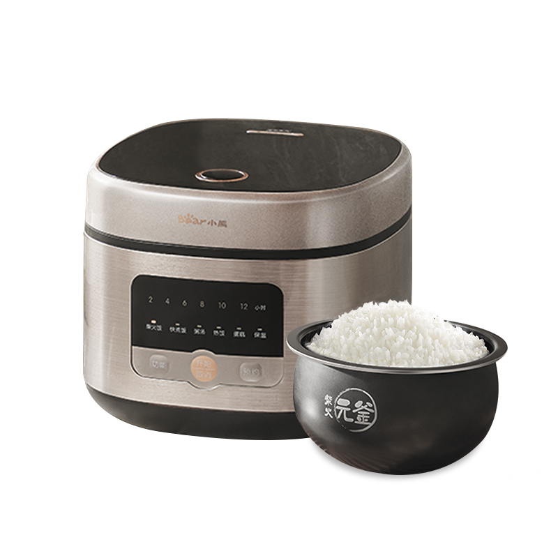 小熊(Bear)4L多功能预约柴火元釜内胆电饭煲金色DFB-Q40G5（单位：台) 咖啡色