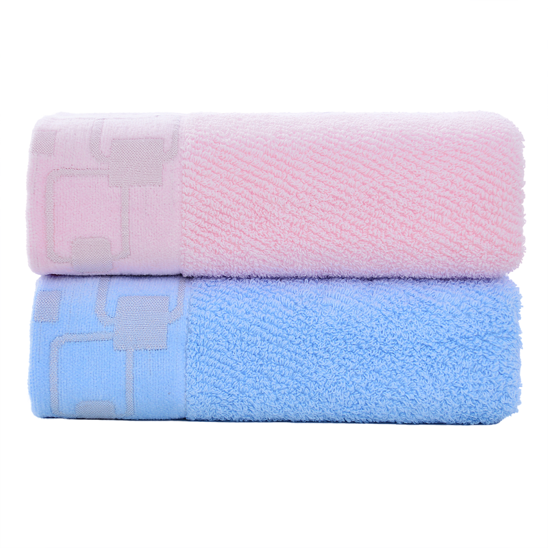 洁丽雅厚实精梳棉毛巾两条装W0402  33cmx74cm 袋装毛巾（单位：组） 混色