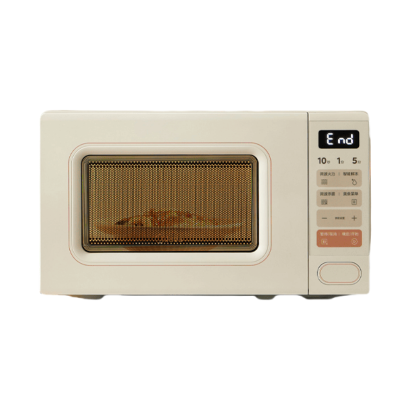 美的（Midea）小滋味系列 微波炉 变频家用小型百搭复古转盘式 桌面炉 低频轻音M2H2（单位： 台） 奶白