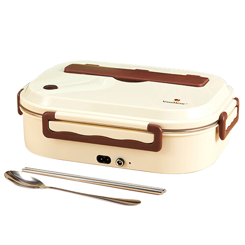 沃德百惠/WORTHBUY A07891-J1 304便携分隔型不锈钢餐盒 1200ml（单位：个） 米棕色