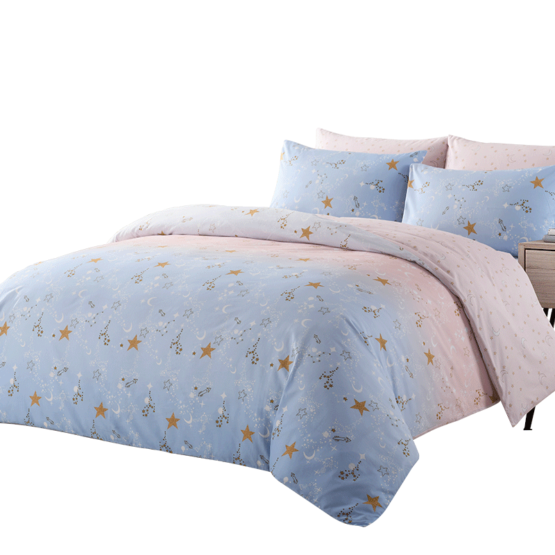 卡撒天娇（CASABLANCA）家纺 1.5m床单款纯棉四件套（单位/套） 茱萸粉 床单230&times;235被套203&times;228cm