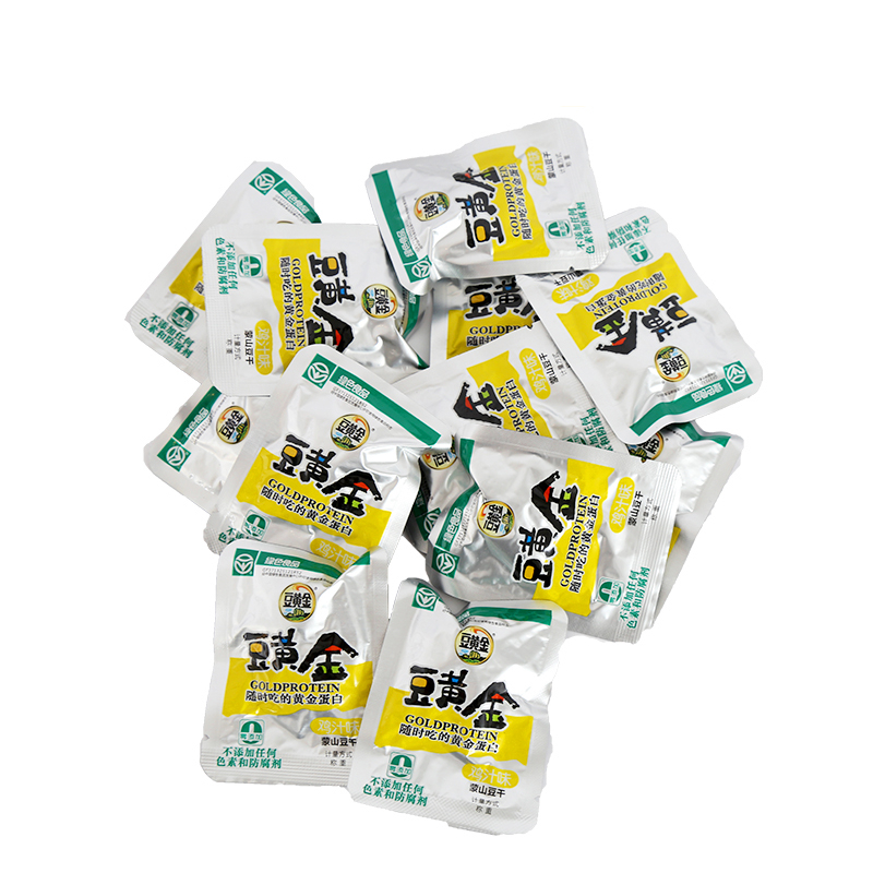 豆黄金豆干 手撕豆干500g小吃休闲鸡汁味豆干零食小包装散装500g/30袋*2组 黄色