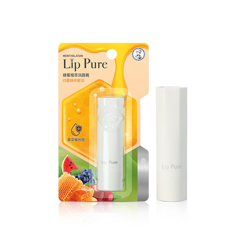 曼秀雷敦蜂蜜修护润唇膏 原味4g*2  单位：支 白色