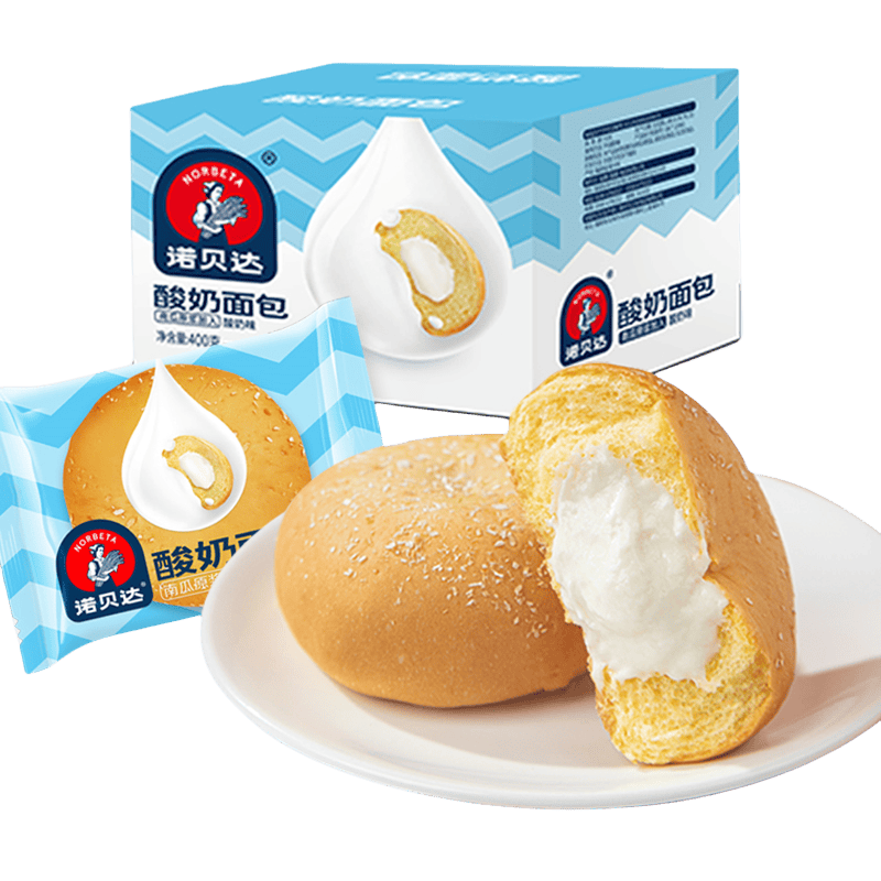 诺贝达 酸奶面包 400g*2箱 水蓝色 400g*2箱