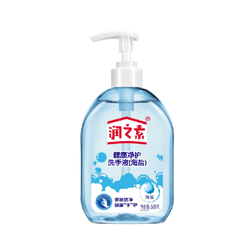 润之素健康净护洗手液海盐500g（单位：瓶） 蓝色