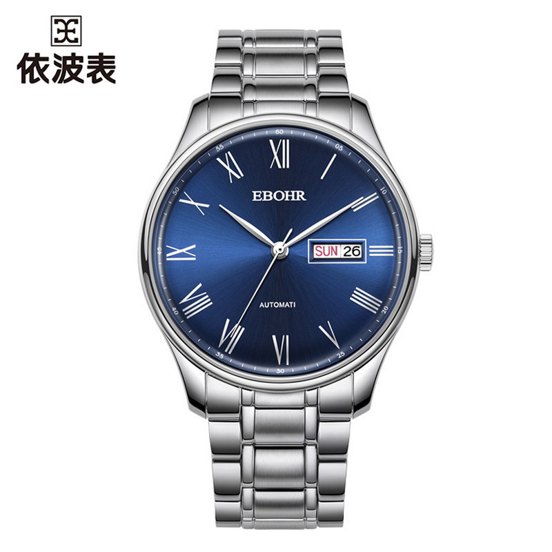 依波(EBOHR) 大师系列 机械手表【专柜同款】30周年情侣款蓝盘男表21031318（单位1块） 蓝色