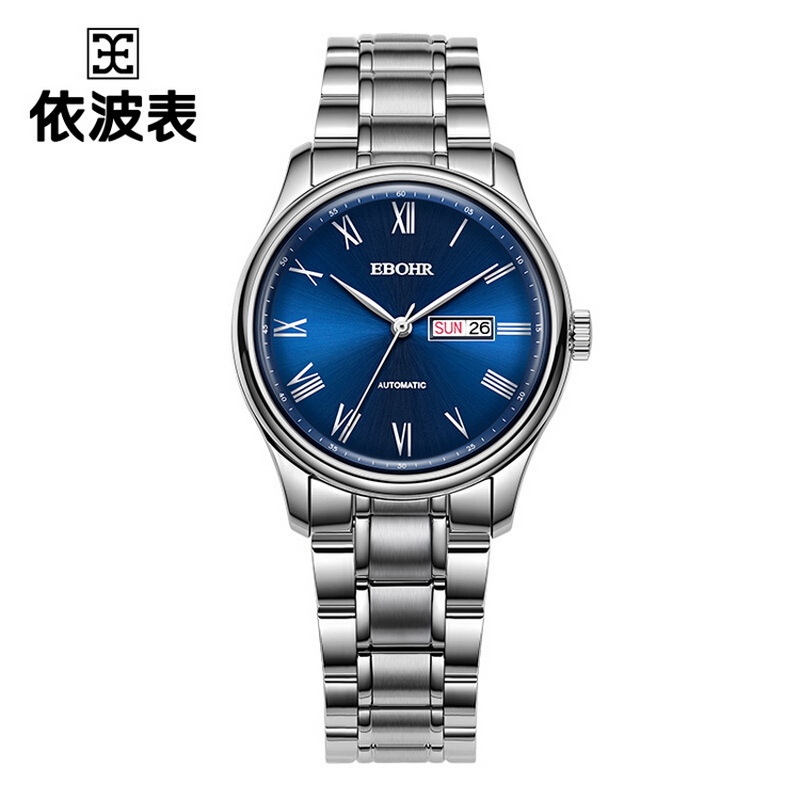 依波(EBOHR) 大师系列 机械手表【专柜同款】30周年情侣款蓝盘女表21031328（单位1块） 蓝色