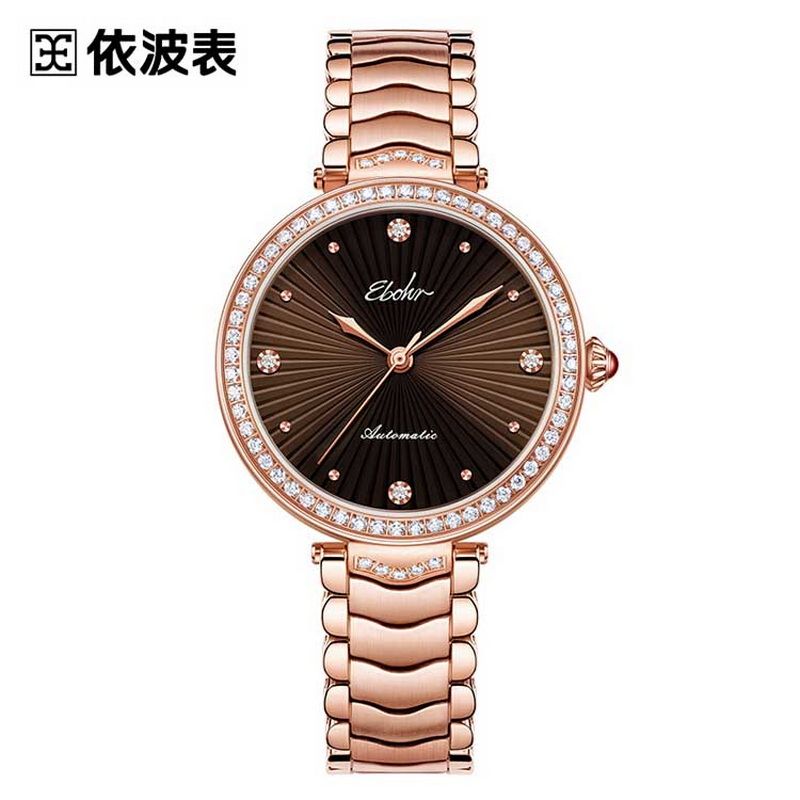 依波(EBOHR) 卡纳系列 机械手表优雅轻奢女表21073028（单位1块） 棕色