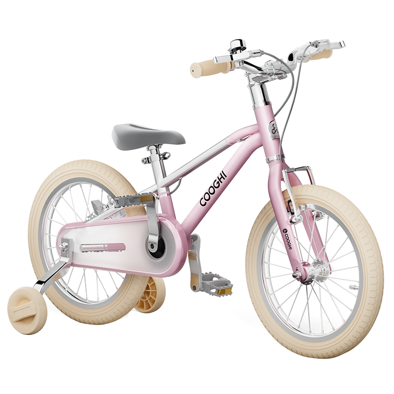 酷骑(COOGH）小飞侠儿童自行车超轻男女小孩3一6岁中大童14/16/18/20寸F3/辆 酷骑F3小飞侠14寸（樱霞粉）