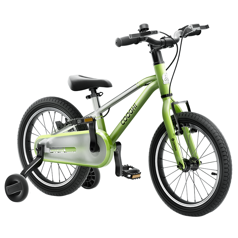 酷骑(COOGH）小飞侠儿童自行车超轻男女小孩3一6岁中大童14/16/18/20寸F3/辆 酷骑F3小飞侠16寸（酷骑绿）