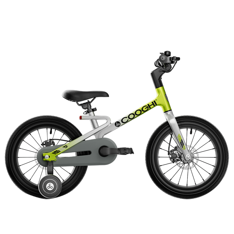 酷骑(COOGHI)F1迅猛龙儿童自行车脚踏车3一6一8一12岁14/16/18/20寸单车/辆 酷骑F1自行车14寸（酷骑绿）