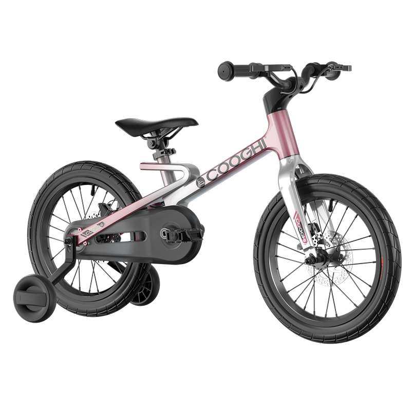 酷骑(COOGHI)F1迅猛龙儿童自行车脚踏车3一6一8一12岁14/16/18/20寸单车/辆 酷骑F1自行车16寸（元气粉）