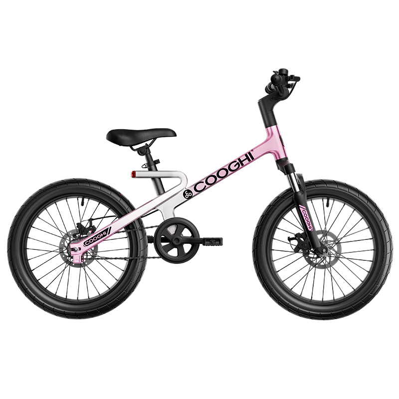 酷骑(COOGHI)F1迅猛龙儿童自行车脚踏车3一6一8一12岁14/16/18/20寸单车/辆 酷骑F1自行车18寸（元气粉）
